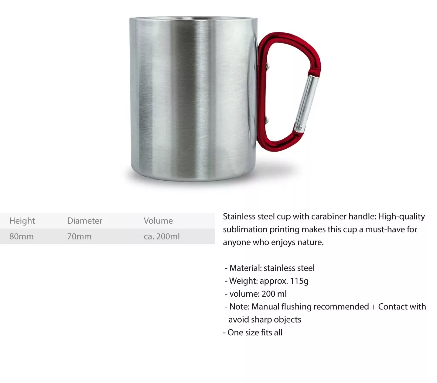 RealViking - Coffee Muk Stainless Steel Mug with Snap Hook – Bild 4