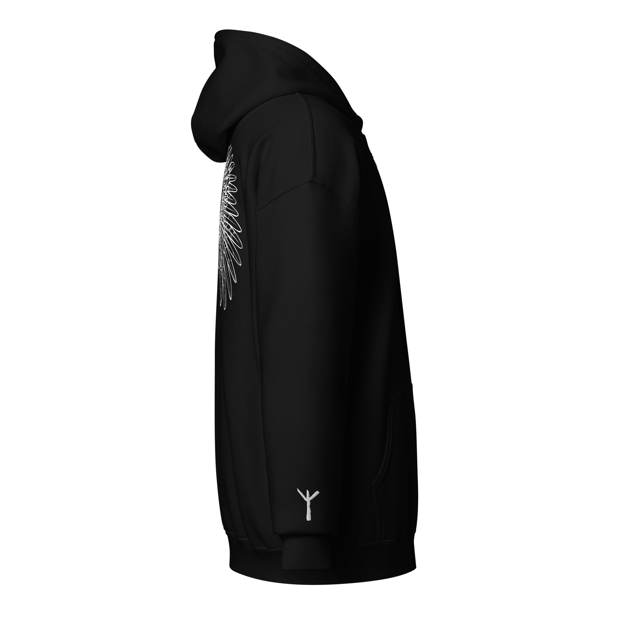 Algiz - Hoodie met rits - White – Bild 3