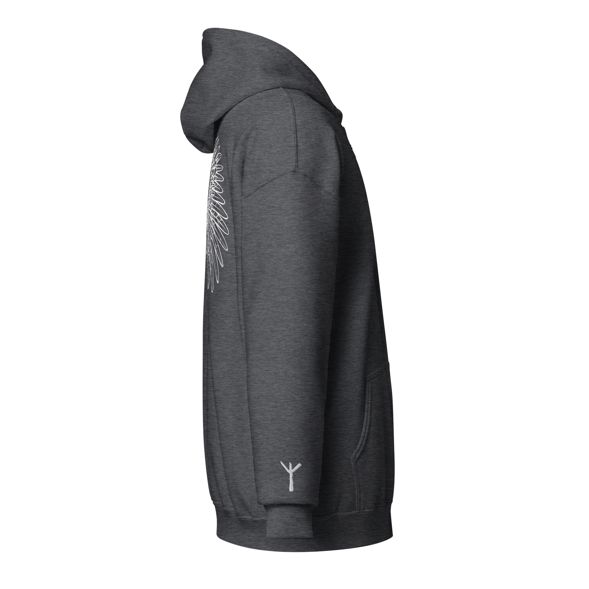 Algiz - Hoodie met rits - White – Bild 8